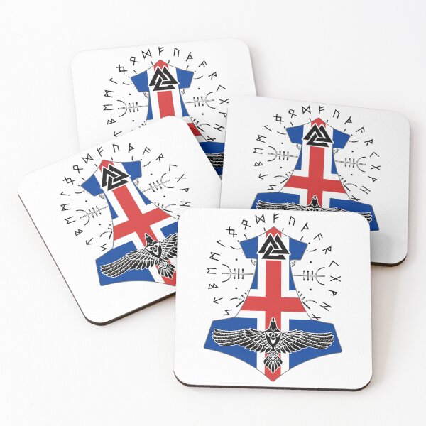 Item preview, Viking Iceland Flag Vikings Thor Runes Iceland Vikings designed and sold by Bommer20.