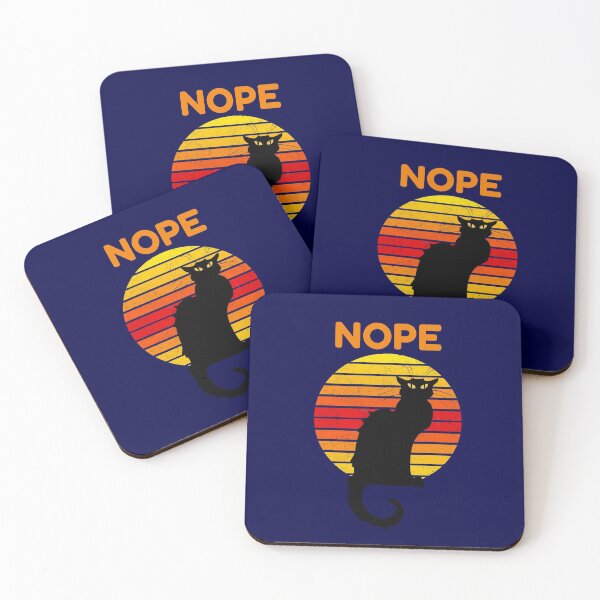 Item preview, Nope Cat Retro Style Gift designed and sold by CatArtStore.