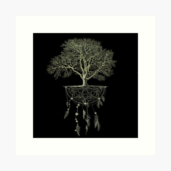 Dream catching tree of life Art Print