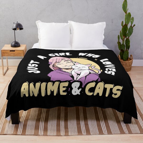 Item preview, Just A Girl Who Loves Anime And Cats Anime Art cat lovers designed and sold by ecomdesign.