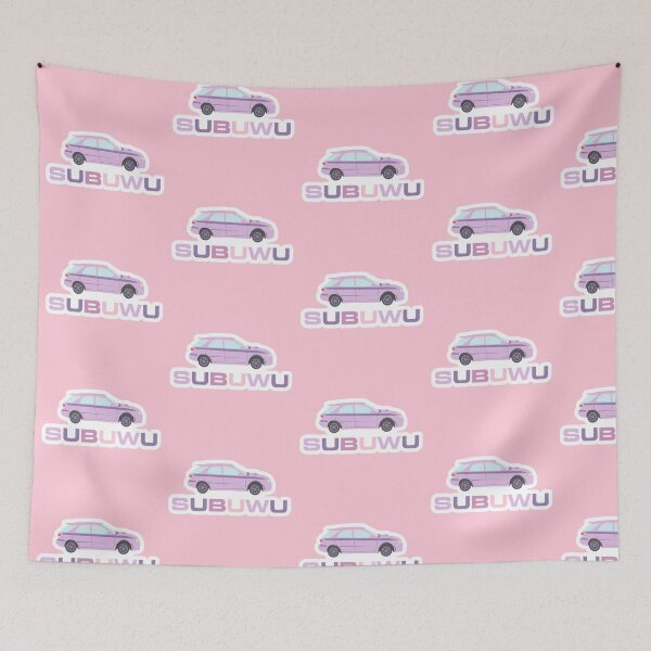Item preview, Subuwu Subaru Pastel Aesthetic Kawaii Decal WRX designed and sold by sticker-vault.