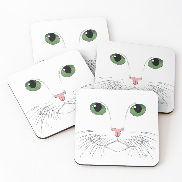 Item preview, Green Eyed Cat Face designed and sold by Kathy Kuczek.