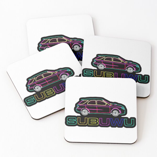 Item preview, Neon Subuwu Subaru Pastel Aesthetic Kawaii Decal WRX Vaporwave designed and sold by sticker-vault.