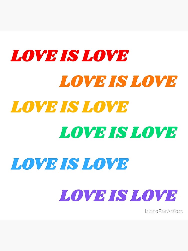 Love Is Love Rainbow Gay Pride Colors Sticker Pack Poster For Sale By Ideasforartists Redbubble 0574