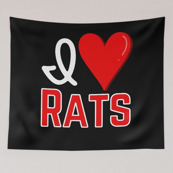 Item preview, I love Rats, Cool Rat Lover Design designed and sold by Constant Readers.