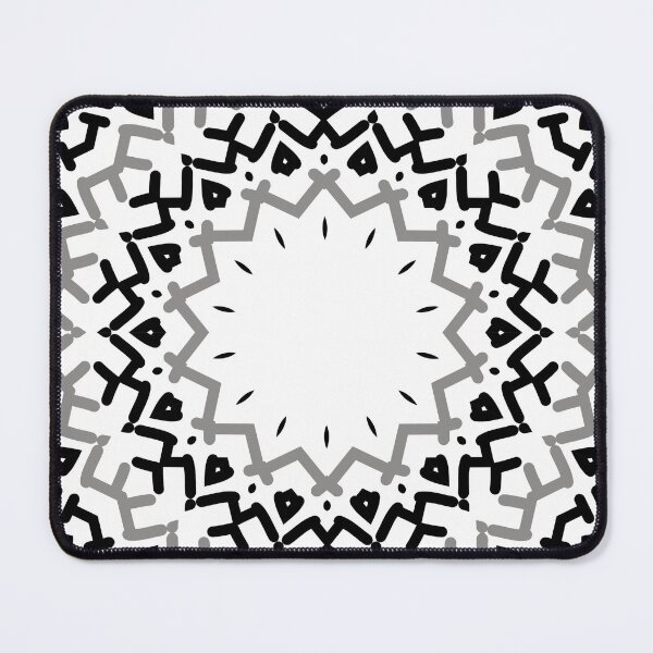 Item preview, Gypsy Portal Mandala in Black and Gray on White designed and sold by AlteredAtelier.