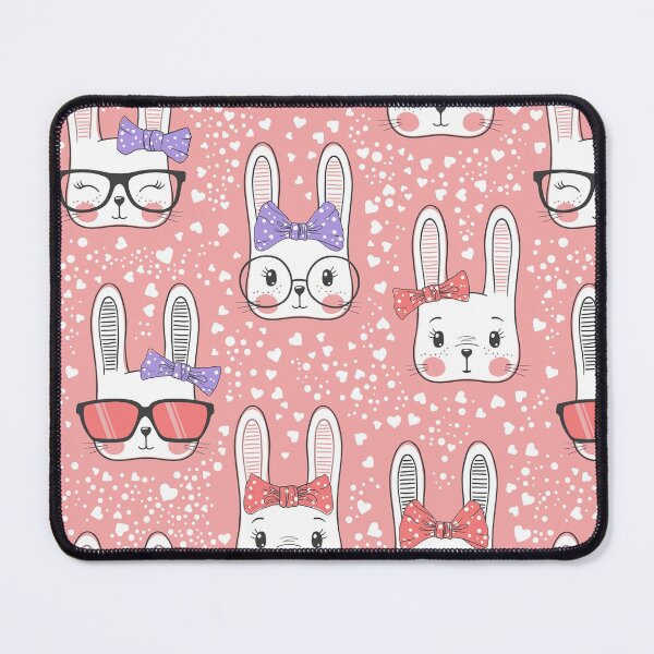 Item preview, Cute Rabbits With Bows On Heart designed and sold by SisileeGift.
