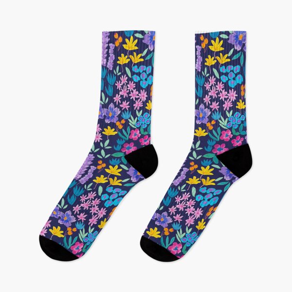 Item preview, vibrant hand painted flowers, bright gouache flowers designed and sold by inkbearblue.