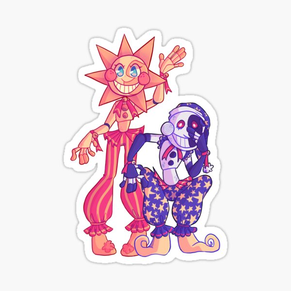 Sun & Moon Animatronics Sticker for Sale by MtnDew3301