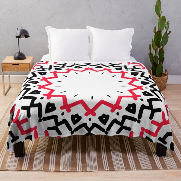 Item preview, Gypsy Portal Mandala in Red and Black on White designed and sold by AlteredAtelier.