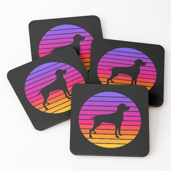 Item preview, Weimaraner Lover - Vibrant Retro Sunset Silhouette designed and sold by Krysanthe.