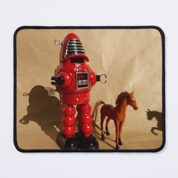 Item preview, Red Robot and pony designed and sold by DBMenagerie.