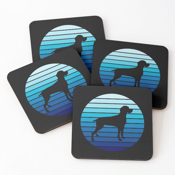 Item preview, Weimaraner Lover - Blue Retro Sunset Silhouette designed and sold by Krysanthe.