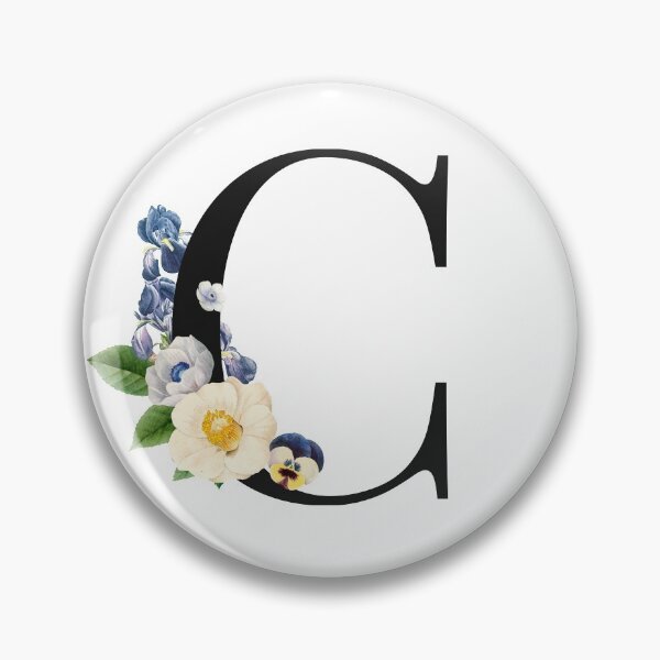 Item preview, Split Floral Letter Monogram | Personalized Flower Letter C designed and sold by BeeMeCreative.
