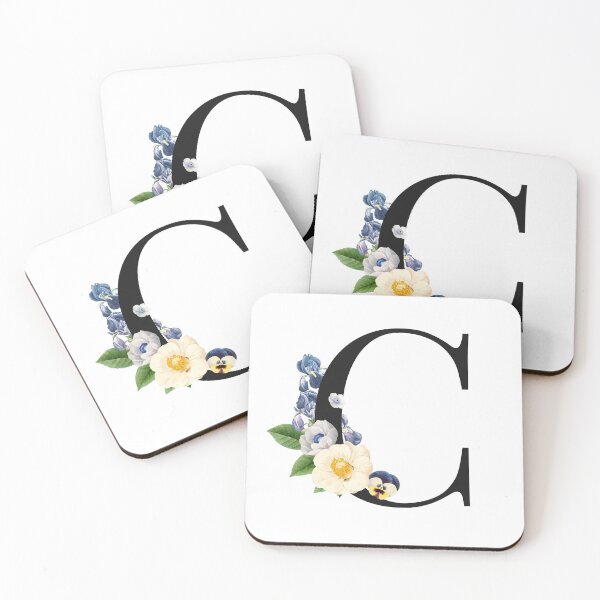 Item preview, Split Floral Letter Monogram | Personalized Flower Letter C designed and sold by BeeMeCreative.