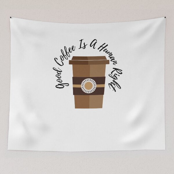 Item preview,  Good Coffee is a human right  half human half coffee Love Is Stronger Coffee Mug designed and sold by Alexa5454.
