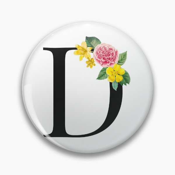 Item preview, Copy of Split Floral Letter Monogram | Personalized Flower Letter D designed and sold by BeeMeCreative.