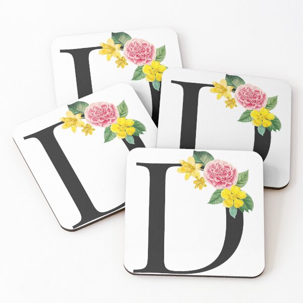 Item preview, Copy of Split Floral Letter Monogram | Personalized Flower Letter D designed and sold by BeeMeCreative.