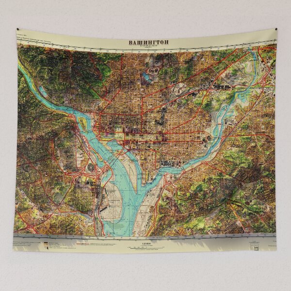 Item preview, 3D Vintage Soviet Map of Washington, DC designed and sold by silentcarto.