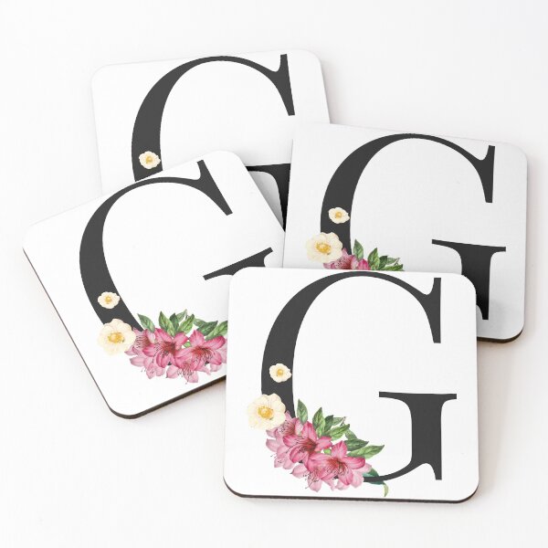 Item preview, Split Floral Letter Monogram | Personalized Flower Letter G designed and sold by BeeMeCreative.