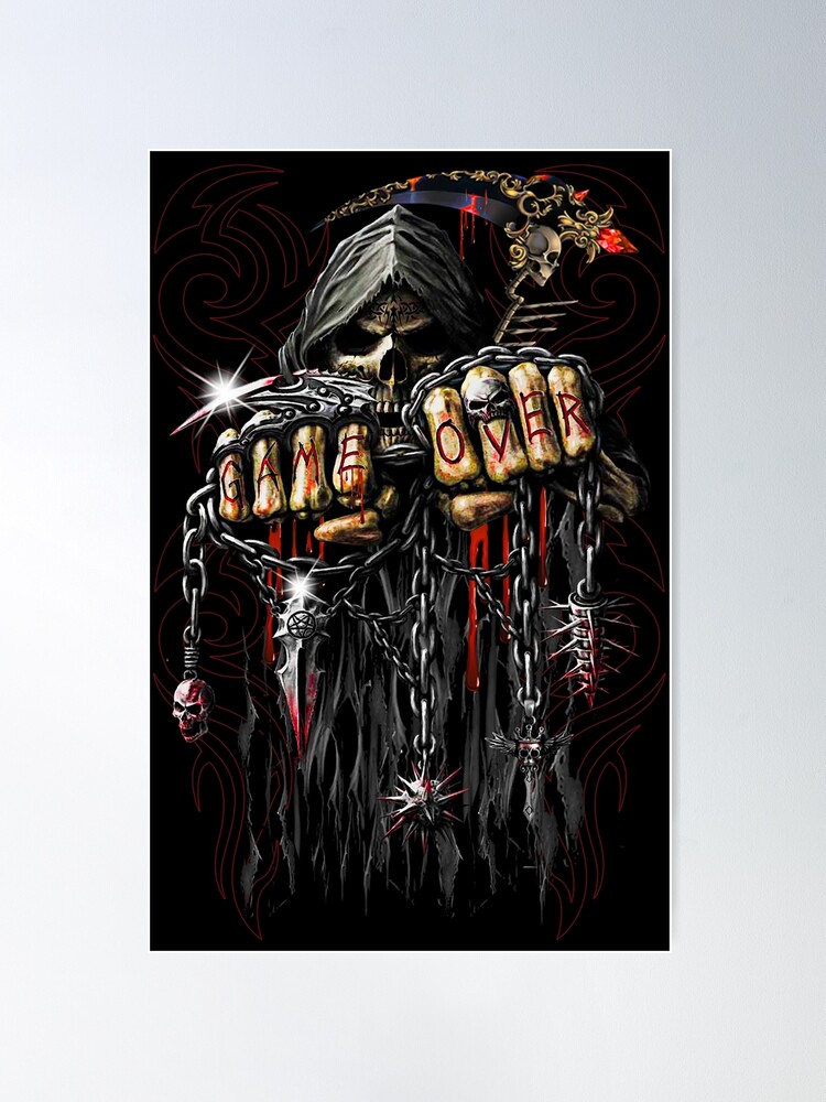 Gothic Hallowe'en Grim Reaper – Game Over! - NeatoShop