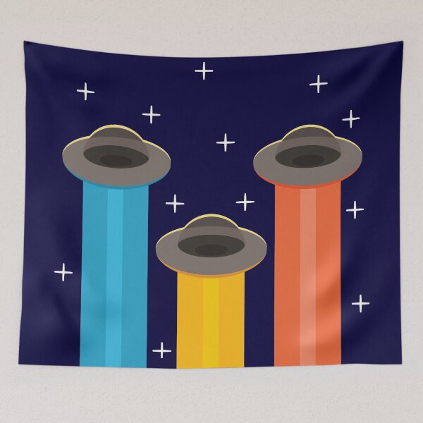 Item preview, Three UFOs in Space Travel among the Stars designed and sold by AlasAHintStudio.