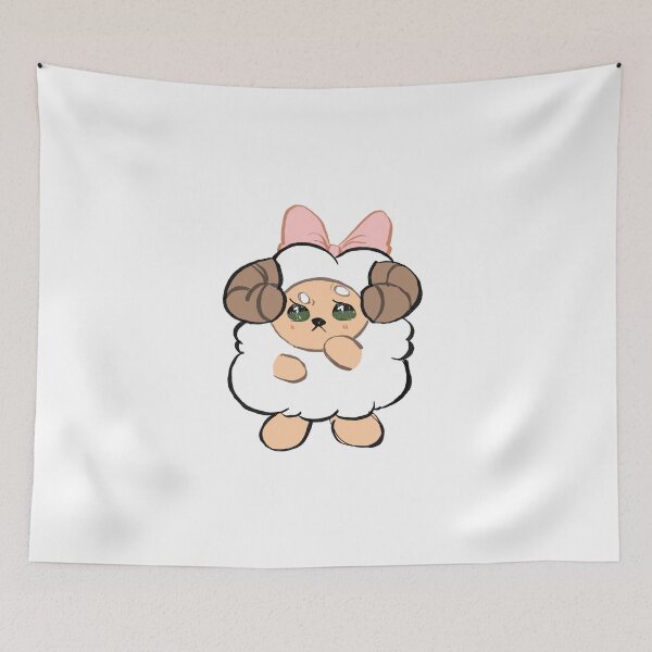 Item preview, Soft Pastel Kawaii Hachichimitsu the Expressive Sheep Curious Design designed and sold by Hachichimitsu.