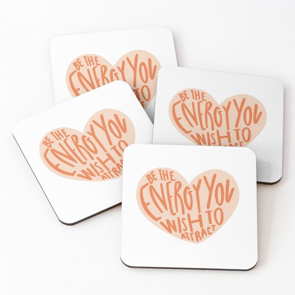Item preview, "be the energy you wish to attract" cute motivational quote heart design designed and sold by ⋒ andie  noel.
