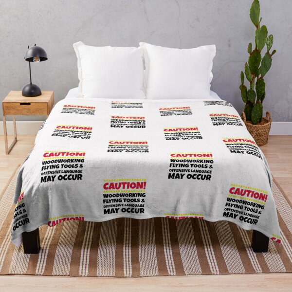 Item preview, Caution Woodworking Flying Tools & Offensive Language May Occur- Woodworking Carpentry Fun Design - Woodworking Gifts designed and sold by WoodWorkingInc.