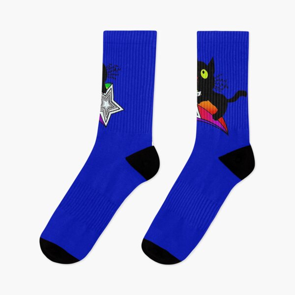 Item preview, Black Cat riding a Rainbow Shooting Star designed and sold by Kestrelle.