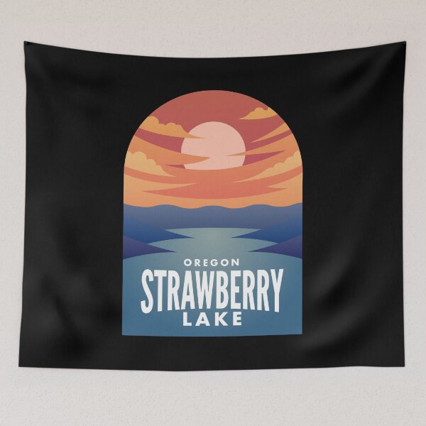 Artikelvorschau, Strawberry Lake OR Retro Sunset entworfen und verkauft von HalpinDesign.