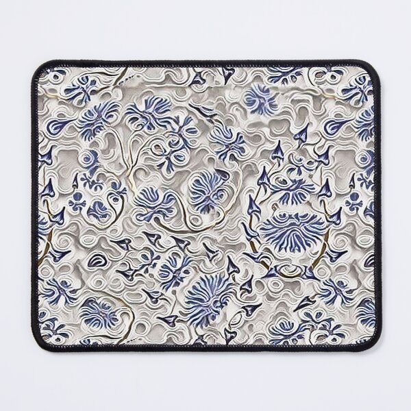 Item preview, cornflower, paisley, ornament, silver, trend  year, monochrome, gray, blue designed and sold by Maria Mihailova.