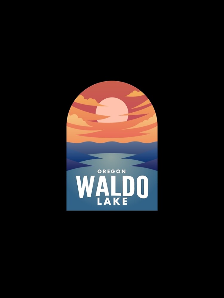 Aperçu 5 sur 5. Robe trapèze avec l'œuvre Waldo Lake OR Retro Sunset créée et vendue par HalpinDesign.