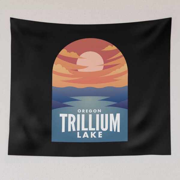 Artikelvorschau, Trillium Lake OR Retro Sunset entworfen und verkauft von HalpinDesign.