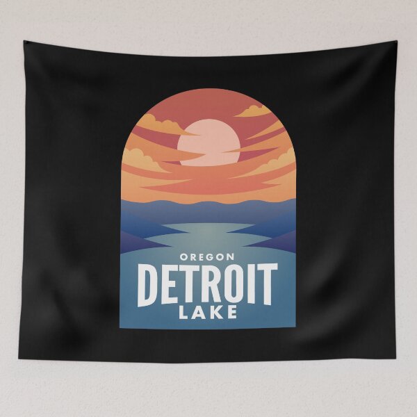 Artikelvorschau, Detroit Lake OR Retro Sunset entworfen und verkauft von HalpinDesign.