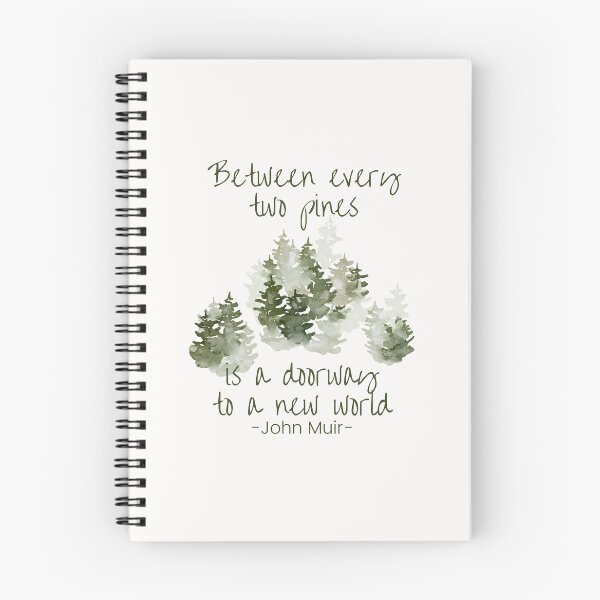 Item preview, Between every two pines is a doorway to a new world, Inspirational John Muir quote about life designed and sold by Auntieck.