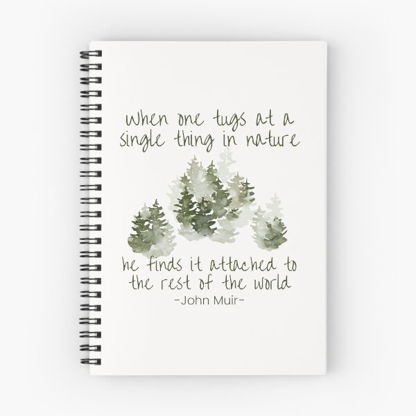 Item preview, When one tugs at a single thing in nature, he finds it attached to the rest of the world, Inspirational John Muir quote about life designed and sold by Auntieck.