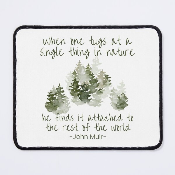 Item preview, When one tugs at a single thing in nature, he finds it attached to the rest of the world, Inspirational John Muir quote about life designed and sold by Auntieck.
