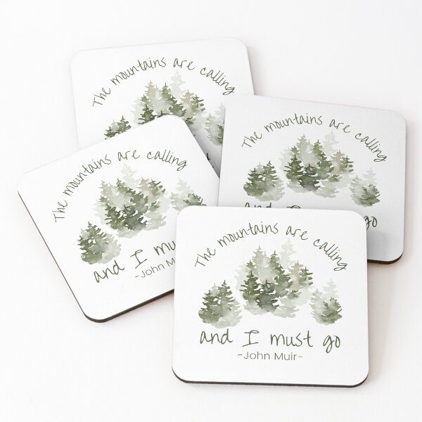 Item preview, The mountains are calling and I must go, Inspirational John Muir quote about life designed and sold by Auntieck.