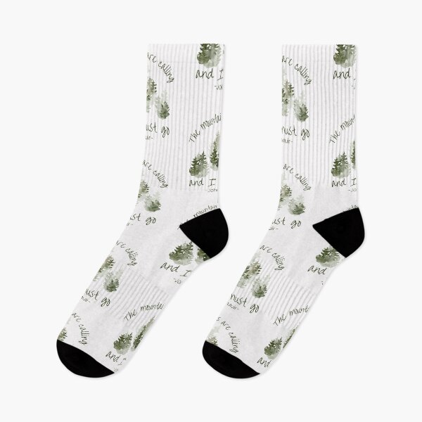 Item preview, The mountains are calling and I must go, Inspirational John Muir quote about life designed and sold by Auntieck.