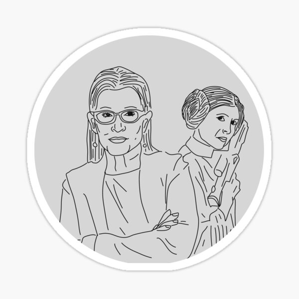CARRIE FISHER Sticker