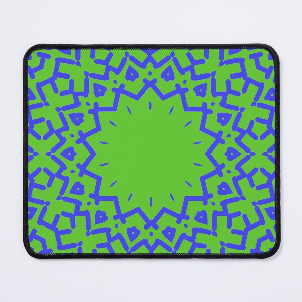 Item preview, Gypsy Portal Mandala in Royal Blue on Green designed and sold by AlteredAtelier.