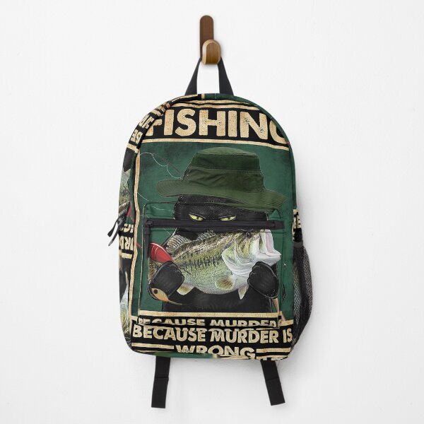 Item preview, Black Cat Fishing because murder is wrong designed and sold by SimonsonNuala.