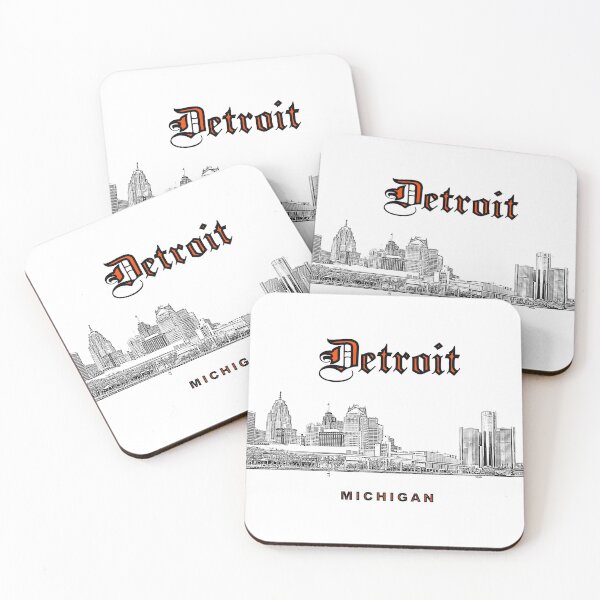 Artikelvorschau, Detroit, Michigan - Schöne Skyline von Detroit entworfen und verkauft von leemcnut.