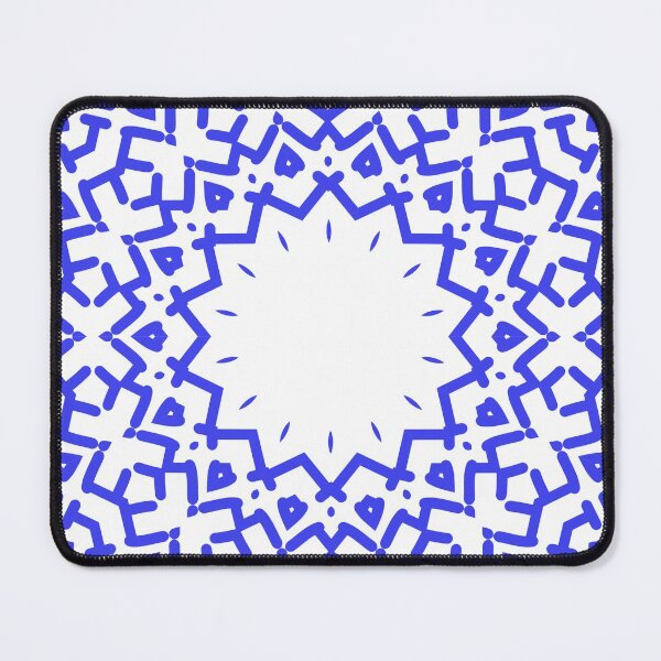 Item preview, Gypsy Portal Mandala in Royal Blue on White designed and sold by AlteredAtelier.