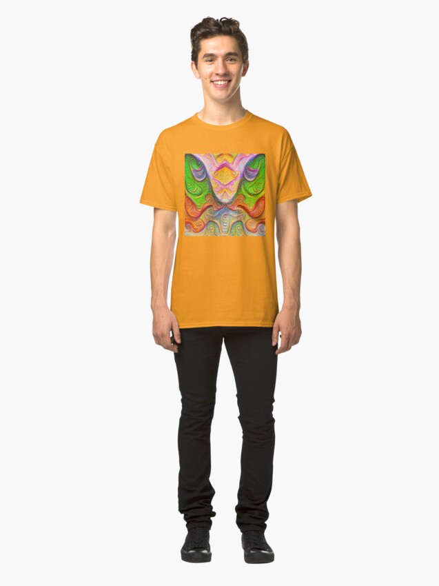 Alternate view of Color Stone carving #DeepDream Classic T-Shirt