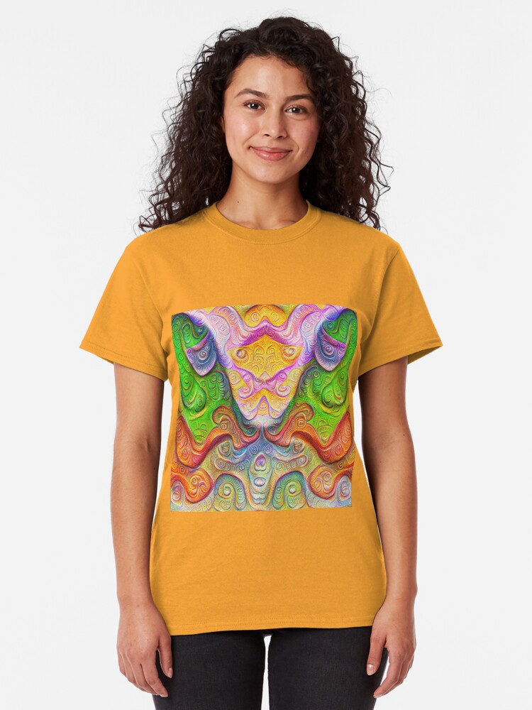 Alternate view of Color Stone carving #DeepDream Classic T-Shirt