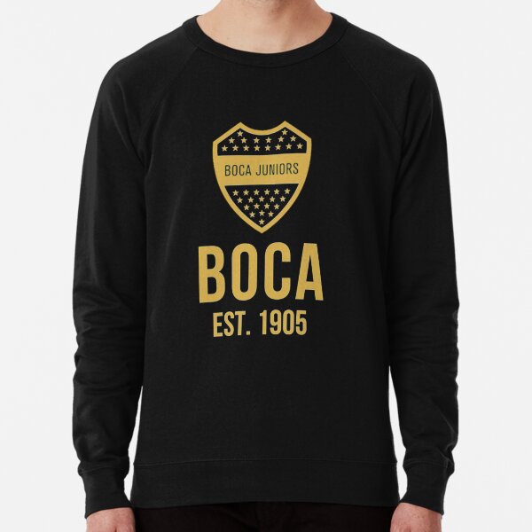 Offiziell Boca Juniors CABJ 1905 Football Crest Hoodie Poly/Cotton & Adult Sizes 