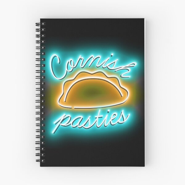 Item preview, Cornish Pasties Neon Lights Blue Gold British Food designed and sold by cashewdays.