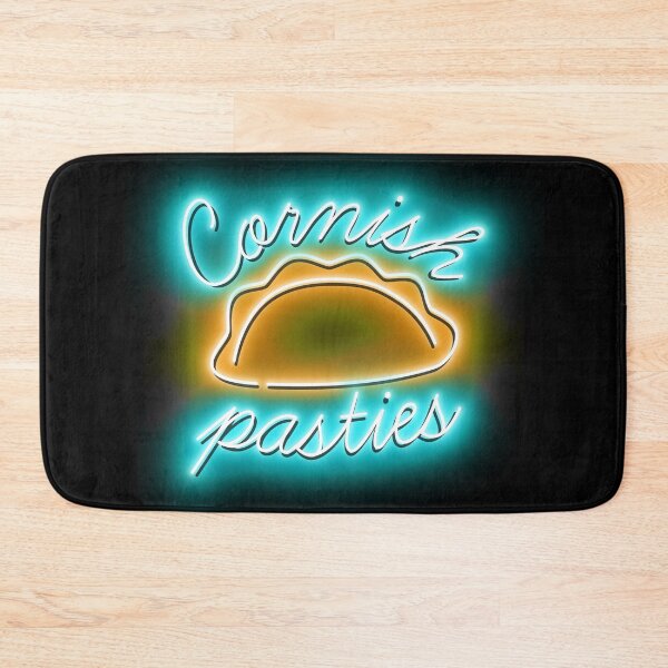 Item preview, Cornish Pasties Neon Lights Blue Gold British Food designed and sold by cashewdays.